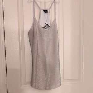 NWT Angie Silver Sparkle Camisole